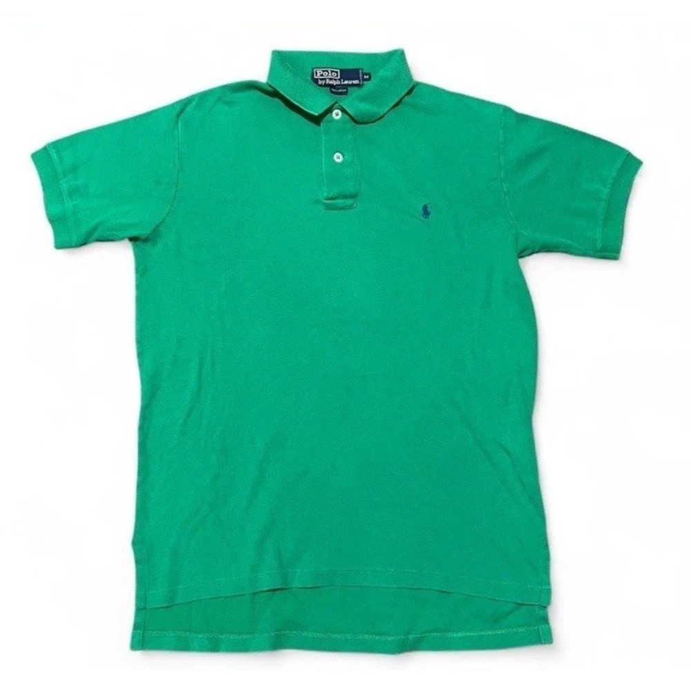Polo Ralph Lauren Green Men's Polo Shirt Blue Pony M